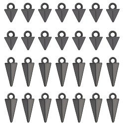 Черный Цвет Металла 100 шт 2 стили подвески из сплава, конус прелести, металлический черный , 10.5~16.5x7x6.5 мм, отверстие : 2 мм, 50 шт / стиль