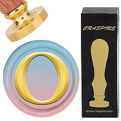 Letter O Латунная восковая печать с деревянной ручкой, для diy scrapbooking, Письмо O, 25 мм