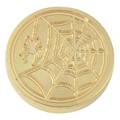 Spider Набор штампов сургучной печати Хэллоуина, штамп из сургуча, головка из цельной латуни с ручкой из ретро-дерева, для конвертов приглашений, подарочная карта, паук, 89 мм