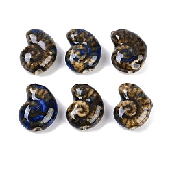 Коричневый Фарфоровые бусины ручной работы, раковина, кофе, 21.5x16.5x9.5 мм, отверстие : 2 мм