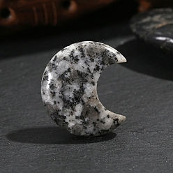 Джаспер Кунжут Натуральный кунжутный яшмовый массажер из пальмового камня, Камень беспокойства для терапии беспокойства, луна, 30x25x8 мм