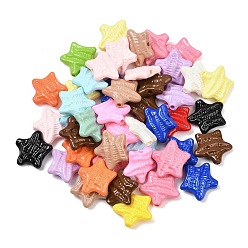 (52) Непрозрачная лаванда Непрозрачные акриловые бусины, звезда, разноцветные, 15.5x21x6 мм, отверстие : 2 мм