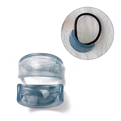 чирок Имитация акриловых бусин в стиле лэмпворк, без отверстия , форма арки, зелено-синие, 40.5x21x21 мм, Около 84 шт / 500 г