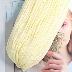 Hellgoldrutengelb Polyester-Hohlgarn zum Häkeln, Eisleinen-Seidenhandstrickgarn mit leichtem Körper, Sommersonnenhutgarn für DIY coole Hutschuhe, Taschenkissen, hellgoldrutengelb, 3 mm, ca. 218.72 Yards (200 m)/Knüll