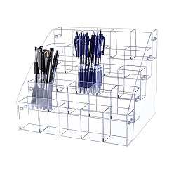 Clear 5 Layer 25 Grids Acrylic Mark Pen Holders, Clear, 230x265x215mm