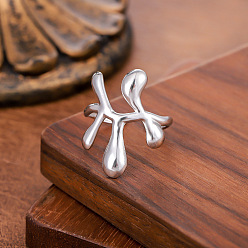 Нержавеющая Сталь Цвет Регулируемые 304 манжеты из нержавеющей стали с открытыми кольцами, самородки, цвет нержавеющей стали, внутренний диаметр: 15~20 мм