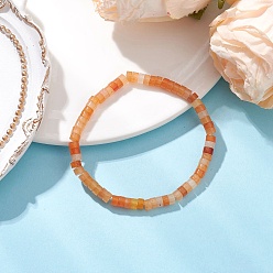 Красный Авантюрин Браслеты из натуральных красных бусин авантюрина для мужчин и женщин, внутренний диаметр: 2 дюйм (5.1 см)