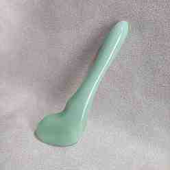 Зеленый Авантюрин Ложка гуаша из натурального зеленого авантюрина, очищающие массажные инструменты, gua sha лицевые инструменты, 123x38 мм