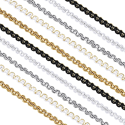 (52) Непрозрачная лаванда 60м 5 цвета полиэфирной ленты, для аксессуаров для штор, разноцветные, 1/4 дюйм (7 мм), около 54.68 ярдов (60 м) / комплект