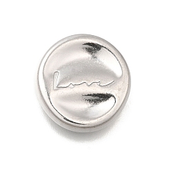 Нержавеющая Сталь Цвет 304 из нержавеющей стали бусы, плоско-круглые, анти-тускнение, цвет нержавеющей стали, 20x5 мм, отверстие : 1.2 мм