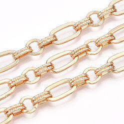 Light Gold Железные овальные звенья, несварные, с катушкой, золотой свет, 15x8.5x1.5 мм, около 32.81 футов (10 м) / рулон