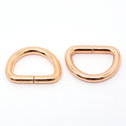 Light Gold Iron D Rings, Buckle Clasps, For Webbing, Strapping Bags, Garment Accessories, Light Gold, 20x27x3.8mm