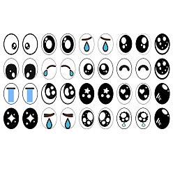 (52) Непрозрачная лаванда Стеклянные кукольные глаза кабошоны, украшения для кукол, овальные, разноцветные, 8x6 мм