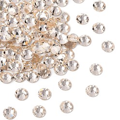 00520 Light Gold Quartz Preciosa® maxima crystal без горячей фиксации плоские камни, чешский хрусталь, срыв твердой мозговой оболочки, круглый(438 11 615 шатон-роза), 00520 светло-золотистый кварц, ss 12 (3~3.2 мм)
