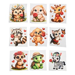 Mixed Shapes 9шт. 9 стили набор наклеек с логотипом из пластиковой термопленки, для футболки своими руками, разнообразные, 220~260x230~245x0.2 мм, 1 шт / стиль