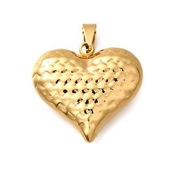 Золотой 304 подвески из нержавеющей стали, шарма сердца, золотые, 28x30x9 мм, отверстие : 4.5x8 мм