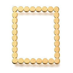 Настоящее золото 18K Ионное покрытие (ip) 201 соединительное кольцо из нержавеющей стали, прямоугольные, реальный 18 k позолоченный, 20x16x1 мм