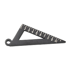 Black 304 Stainless Steel Pendants, Set Square Charms, Polishing, Ion Plating(IP), Black, 32x14x1.5mm, Hole: 1.9mm