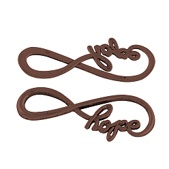 Красная Медь Сплав бесконечности в тибетском стиле с разъемами надежных ссылок, без кадмия, без никеля и без свинца, Красная медь, 15x39x2 мм