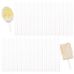 Прозрачный Акриловые палочки для мороженого, прозрачные, 115x10.5x2.5 мм