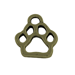 Античная Бронза Сплавочные подвески тибетского стиля, без кадмия, без никеля и без свинца, след прелести, античная бронза, 13x11x1.5 мм, Отверстие : 2 мм , около 1910 шт / 1000 г