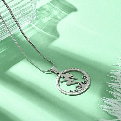 Нержавеющая Сталь Цвет 201 Кольцо из нержавеющей стали с кристаллами и стразами, ожерелье с подвеской в виде русалки для женщин, цвет нержавеющей стали, 19.53 дюйм (49.6 см)