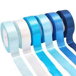 (52) Непрозрачная лаванда 6 рулоны 6 цвета полиэфирной ленты, аксессуары для подарочной упаковки, разноцветные, 1 дюйм (25 мм), около 24.93 ярдов (22.8 м) / рулон, 1 рулон / цвет
