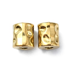 Настоящее золото 18K Ионное покрытие (ip) 304 шарики из нержавеющей стали, колонка, реальный 18 k позолоченный, 9x8 мм, отверстие : 3 мм