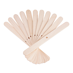BurlyWood Birch Wood Craft Ice Cream Sticks, with Hole, BurlyWood, 114x9.5x2mm
