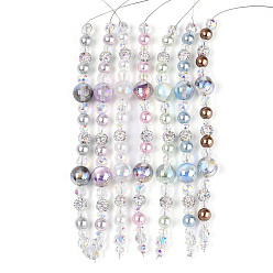(52) Непрозрачная лаванда Нити стеклянных и акриловых бусин, а также бусин из искусственного жемчуга и стразов, круглые, для изготовления ювелирных изделий, граненые, разноцветные, 10 мм, отверстие : 0.5 мм, около 21 шт / нитка, 7.68'' (19.5 см)