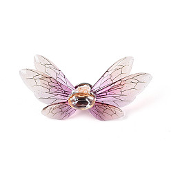 Фламинго Булавки из эпоксидной смолы в форме бабочки, булавки для рюкзаков со стразами из сплава, с железным порошком и блестками, фламинго, 27.5~31x58~60 мм