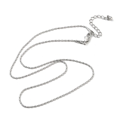 Платина Ожерелья-цепочки из латунной колонны, платина, 17.24 дюйм (43.8 см)