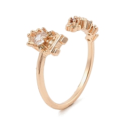 Другие Кольца-манжеты для женщин с микропаве из латуни и цветными кубическими цирконами, башня, внутренний диаметр: 18 мм