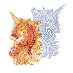 Единорог Силиконовые формы для украшения стен своими руками, формы для литья смолы, для уф-смолы, изготовление изделий из эпоксидной смолы, единорог, 207x140x9 мм