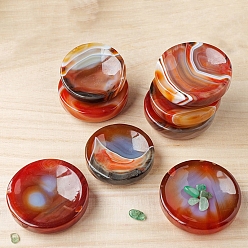 Red Agate Натуральный красный агат размагничивающий чаша витрина украшения, украшение домашнего офиса, 50~60 мм