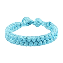 Темно-Голубой Браслеты из плетеного шнура из полиэстера, глубокое синее небо, 7-1/8~8-5/8 дюйм (18~22 см)