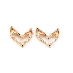 Настоящее золото 18K Латунь прелести, без никеля , Whale Tail, реальный 18 k позолоченный, 12.5x13x2 мм, отверстие : 1.2 мм