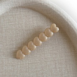 Папайя Оранжевый Уксусная кислота с заколками из сплава кожи аллигатора, сердце, papayawhip, 12x65 мм