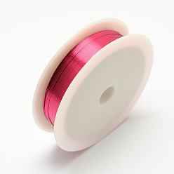 Темно-Розовый Круглая медная проволока для изготовления ювелирных изделий, темно-розовыми, 28 датчик, 0.3 мм, около 68.89 футов (21 м) / рулон, 10 рулонов / набор