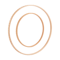 BurlyWood Round Ring Wooden Knitting Looms Tool, BurlyWood, 18.7x0.9cm, Inner Diameter: 18cm, 2pcs/set