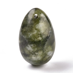 Jade Natural Xinyi Jade/Chinese Southern Jade Pendants, Easter Egg Stone, 31x20x20mm, Hole: 2mm