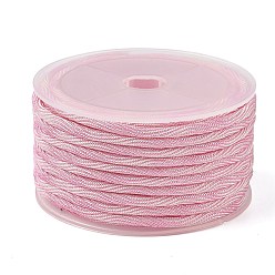 Pink 6.7м нейлоновый витой круглый шнур, для изготовления лямок для сумок, розовые, 4 мм, около 7.33 ярдов (6.7 м) / рулон
