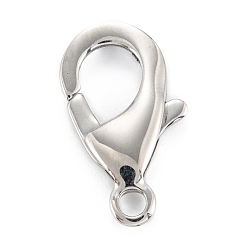Stainless Steel Color Non-Tarnish 304 Stainless Steel Lobster Claw Clasps, Parrot Trigger Clasps, Stainless Steel Color, 23x13.5x3.5mm, Hole: 2.5mm