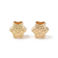 Золотой Ccb пластиковые европейские бусины, звезда, большое отверстие шарик, золотые, 9x10x7 мм, отверстие : 4.5 мм