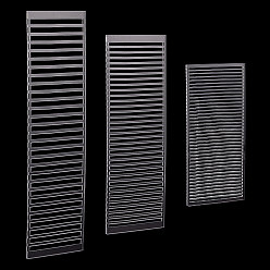 Прозрачный 3шт 3 стиль прозрачный акриловый глина инструмент, шаблон обрезки сетки для резки, прозрачные, 14.9~24.7x6.9x0.25~0.3 см, Внутренний диаметр: 6.5x0.3~0.5 cm, 1 шт / стиль