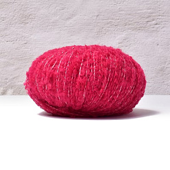 Малиновый Пряжа из шерсти и полиэстера, для ткачества, вязание крючком, малиновый, 0.5 мм, 200м/моток