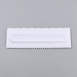 White Plastic Baking Edge Dough Scraper and Cutter Pastry Spatulas, for Cake Decoration Baking Tools, Rectangle, White, 217x73x9mm