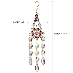 Солнце Стеклянные ловцы солнца, Солнечные металлические подвесные украшения для дома, подвесной декор, солнце, 200 мм