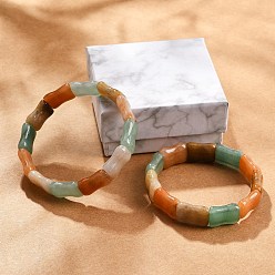 Смешанные камни Браслеты из натуральных смешанных драгоценных камней с бусинами для женщин и мужчин, стрела-палка, внутренний диаметр: 2-1/8 дюйм (5.45 см)