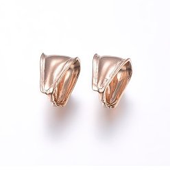 Розовое Золото Ионное покрытие (ip) 304 защелка из нержавеющей стали на дужках, розовое золото , 10x7.5x6.5 мм, внутренний: 9x4 mm